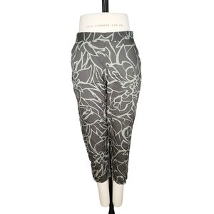 Gap Petite Floral Mint Green Charcoal Track Pants